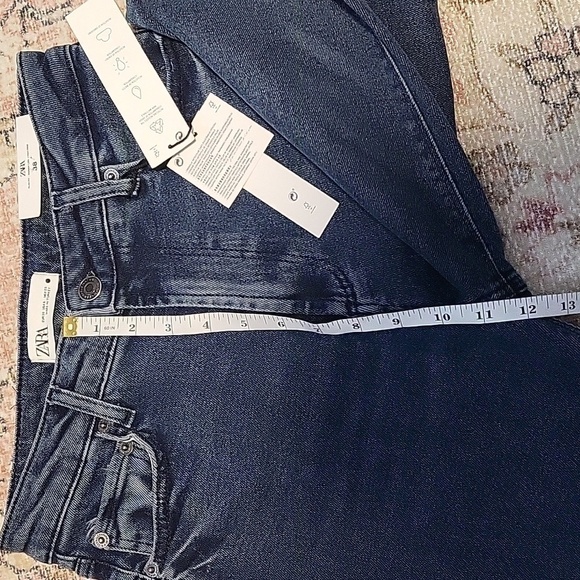 Zara The 80's High Waist Slim Fit Skinny Leg Jean in Astra Blue - Size 6 EUR 38 - Picture 11 of 12